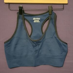 Womens Navy Blue Sports Bra for Intense Workouts .  Size Large